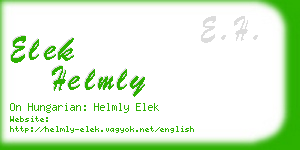 elek helmly business card